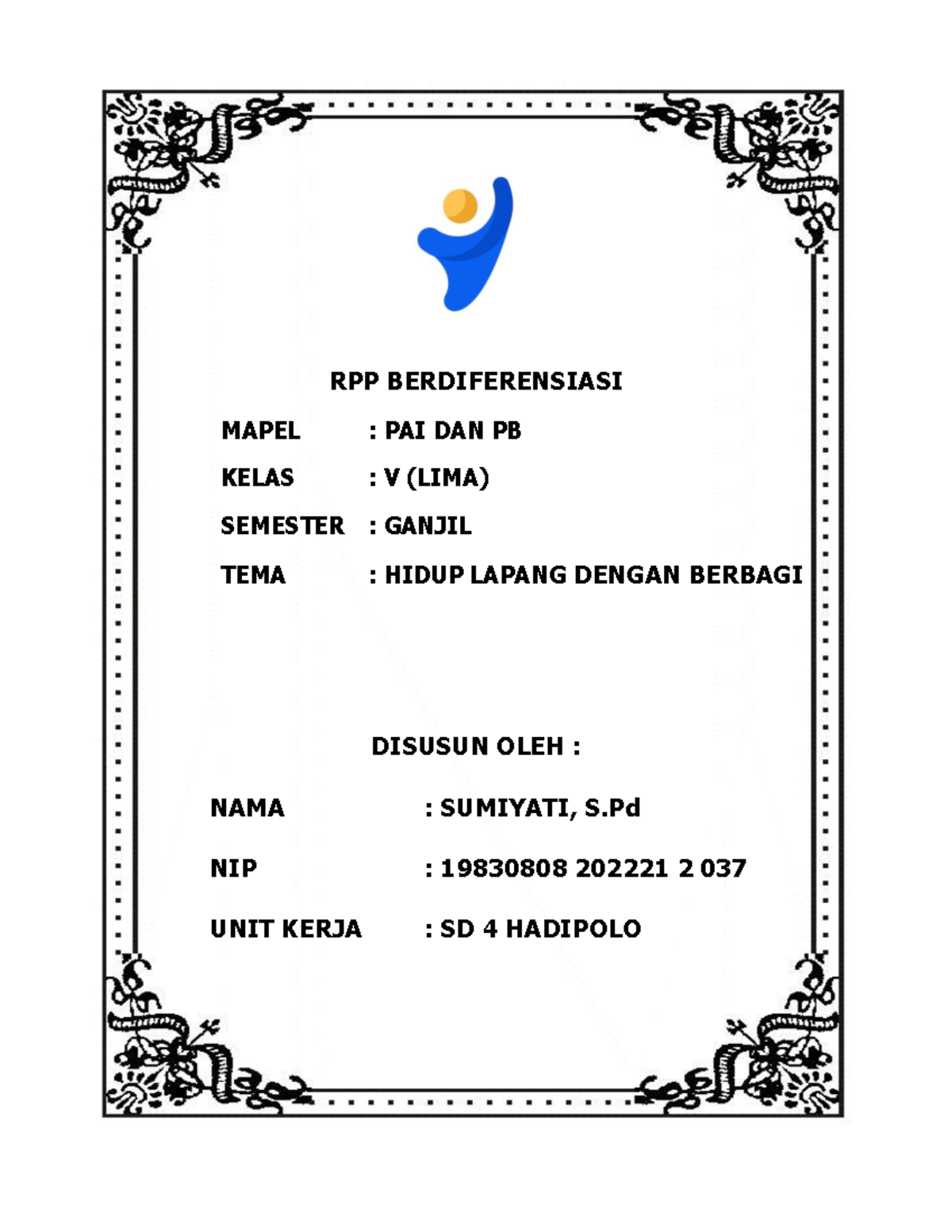 RPP Berdiferensiasi PAI KLS V - RPP BERDIFERENSIASI MAPEL : PAI DAN PB ...