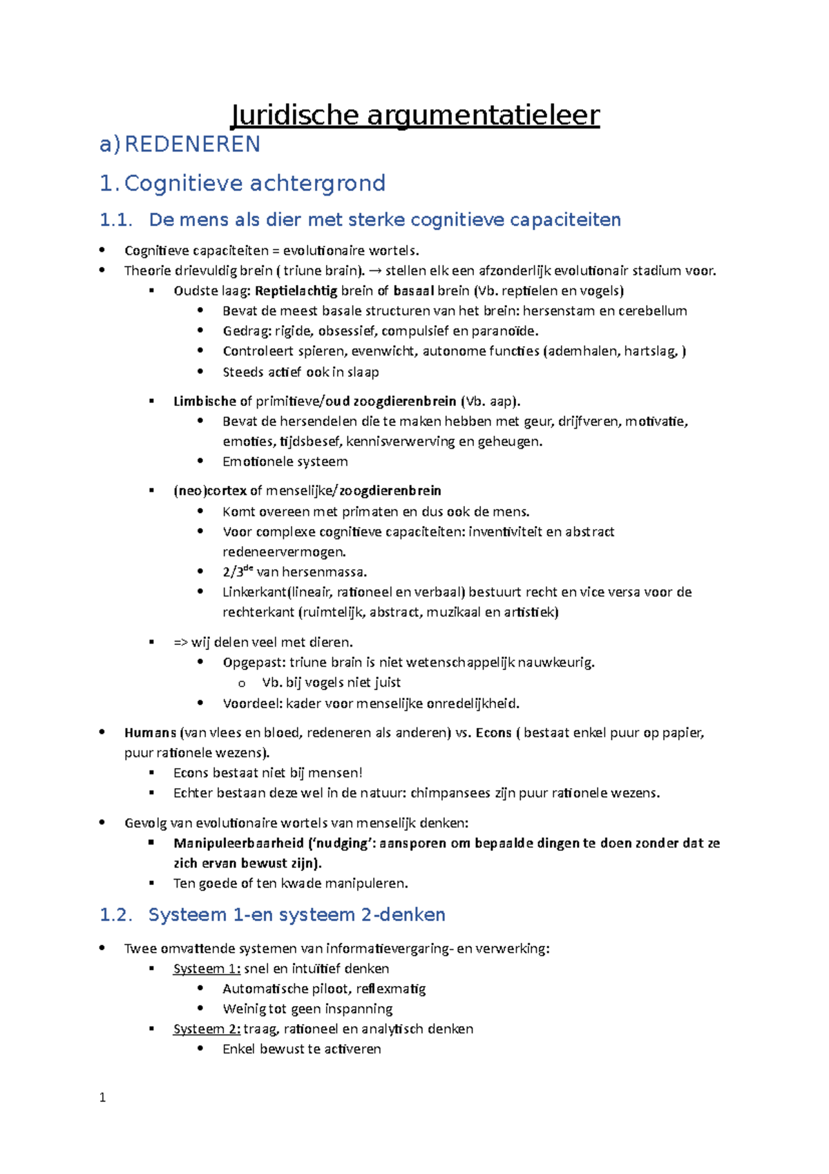 Juridische Argumentatieleer - Volledige Samenvatting - UAntwerpen - Studocu