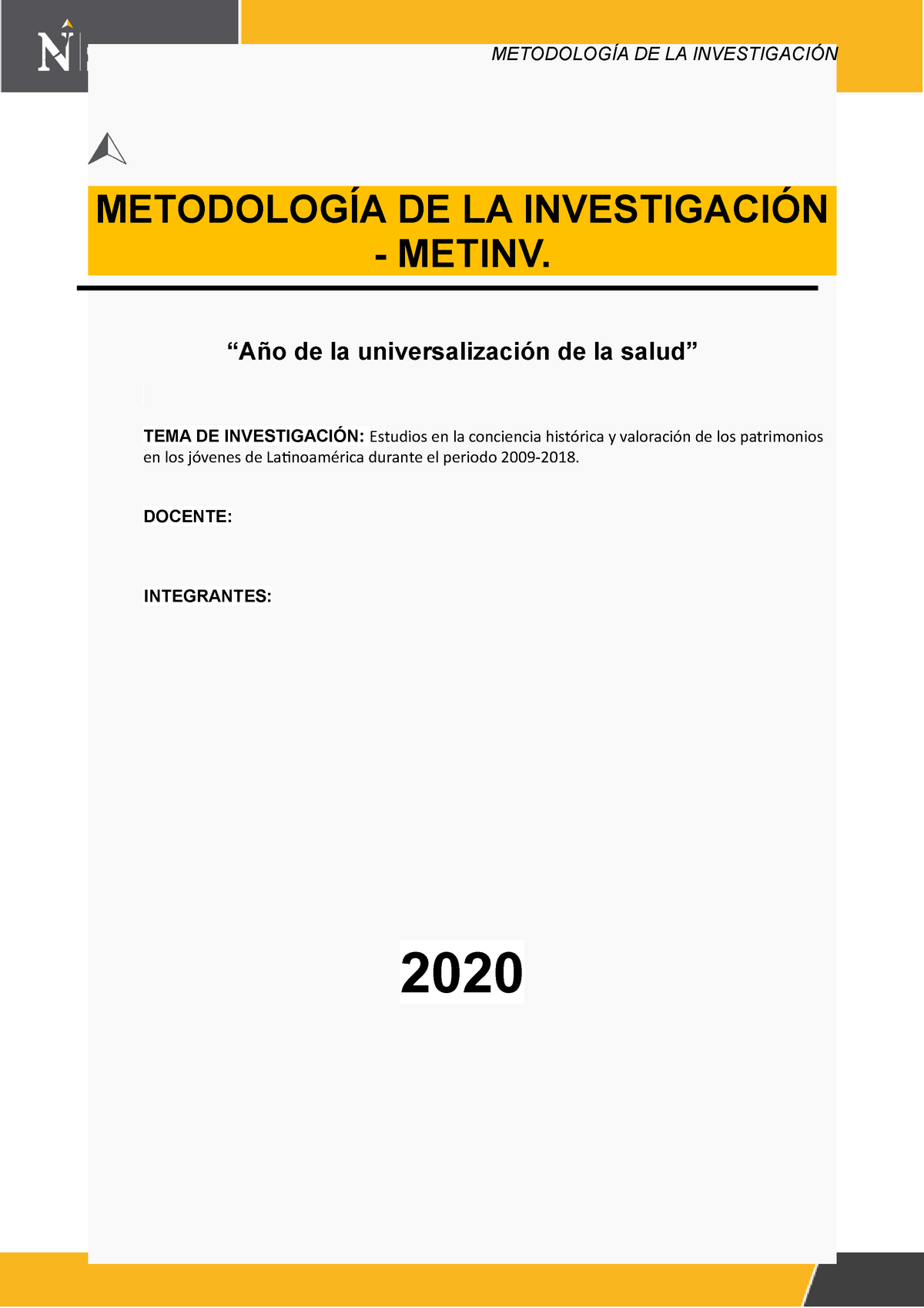 Examen Final De Metodología - Metodología De La Investigación - UPN ...