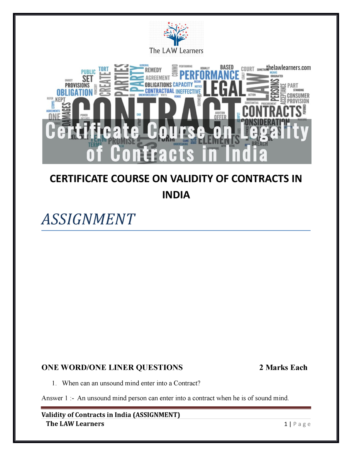 contract of assignment in india