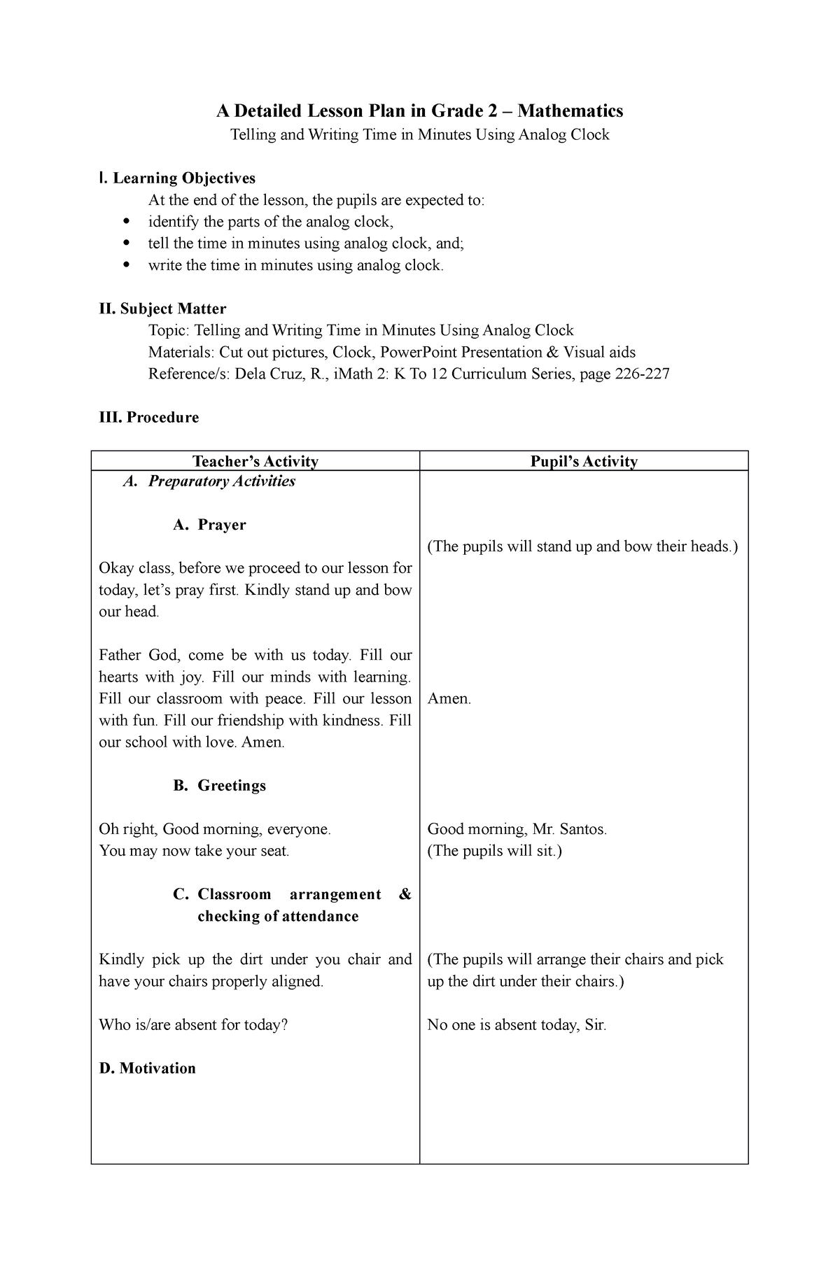 Detailed Lesson Plan Dlp In Math Iii Lea Detailed Lesson Plan Dlp My 8291