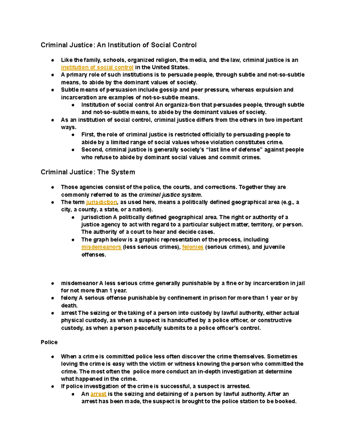 SOC Ch1 Pt2 - Notes From The Textbook CH 1 Part 2 - Criminal Justice ...