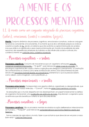 Ficha De Trabalho - Psicologia B - Respostas A Ficha De Trabalho ...