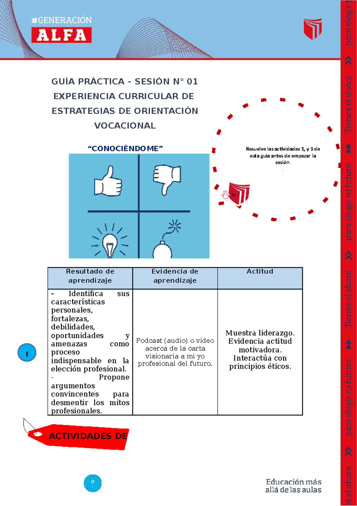 Sesión 1 Orientacion Vocacional - GUÍA PRÁCTICA – SESIÓN N° 01 ...