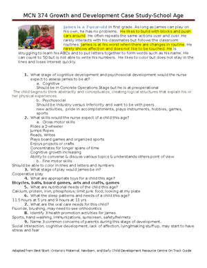 child development case study of 7 year old