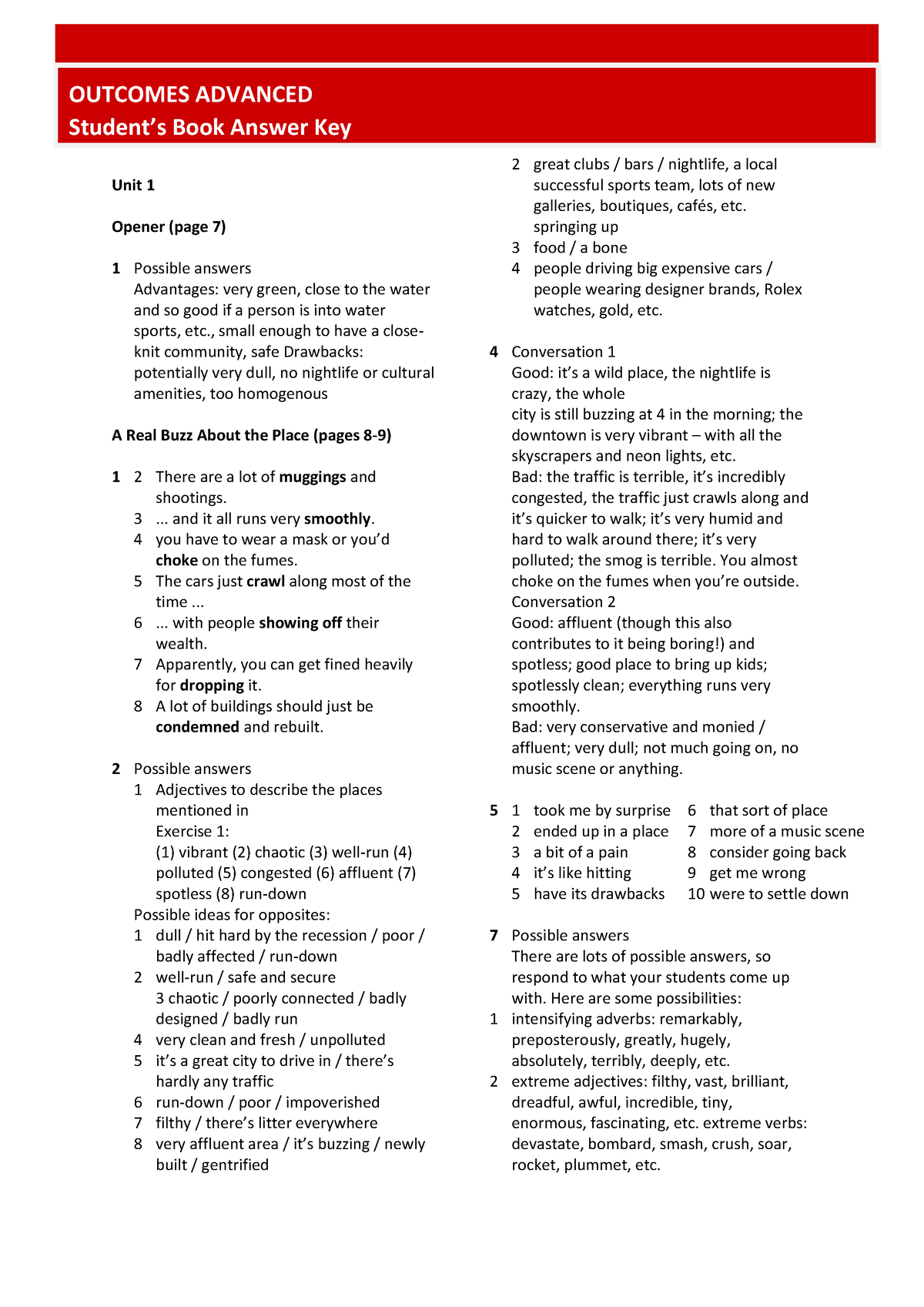 Pdfcoffee - About Practice - Unit 1 Opener (page 7) 1 Possible Answers ...