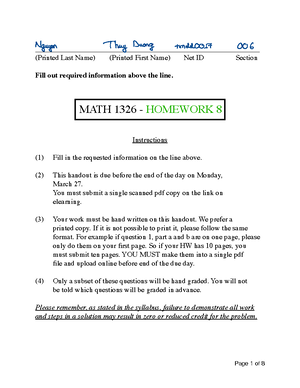 CALC Formulas - notes - Applied Calculus (MATH 1325) Important Formulas ...