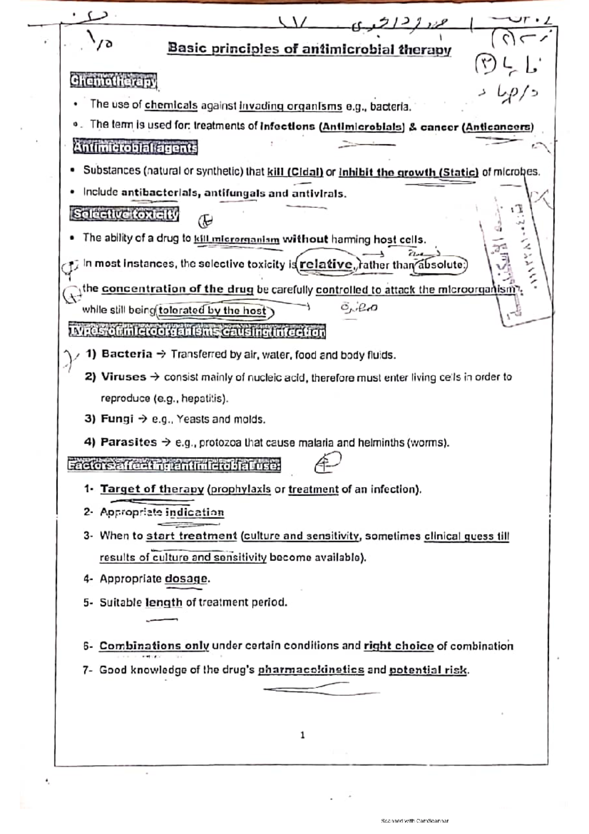 Basics of antimicrobial therapy Pharmacology (3) Studocu