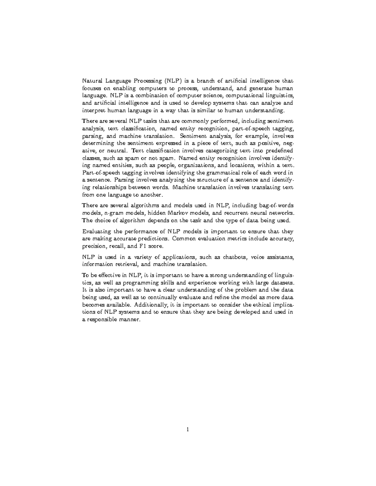 Natural Language Processing (NLP) - NLP is a combination of computer ...