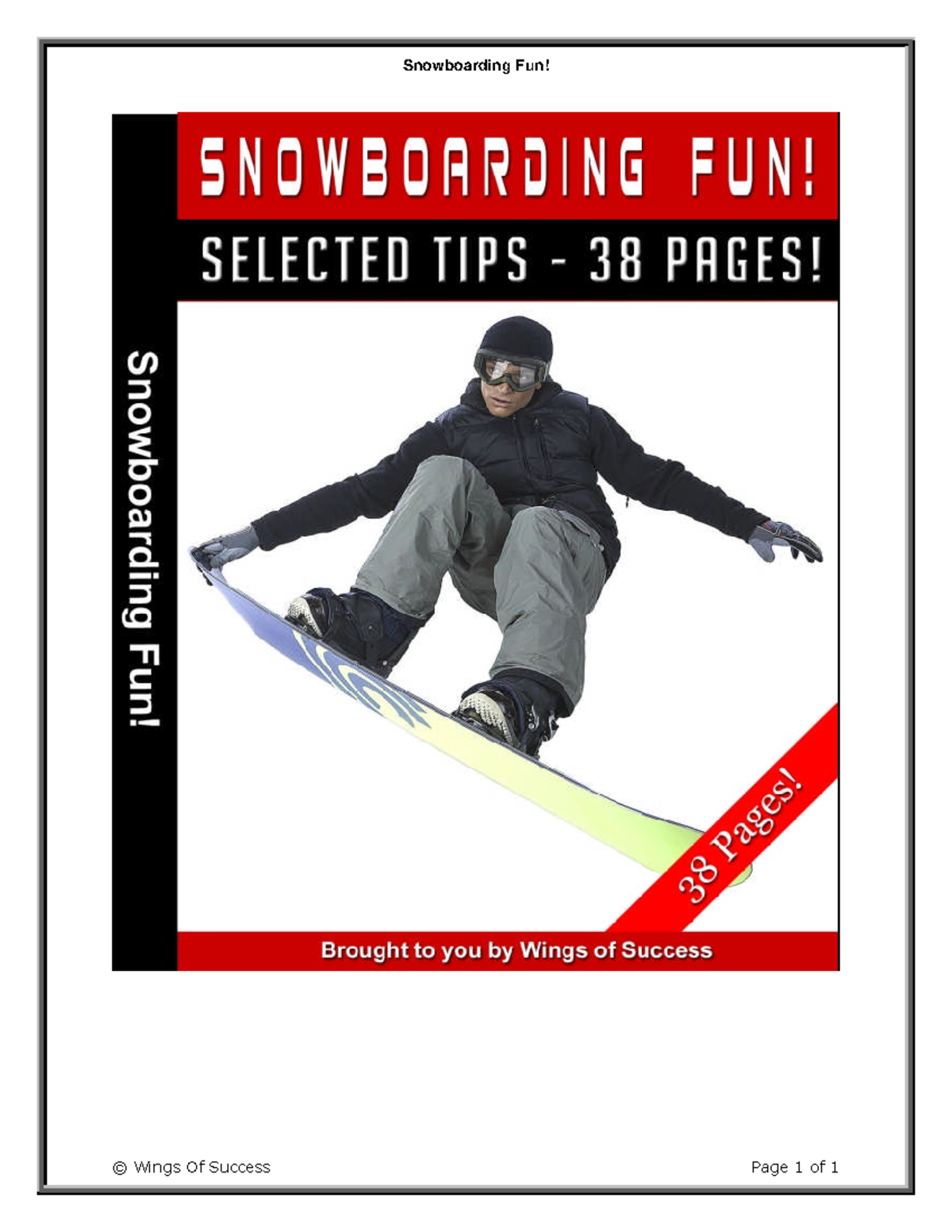 Snowboarding Fun - DISCLAIMER AND TERMS OF USE AGREEMENT: (Please Read ...