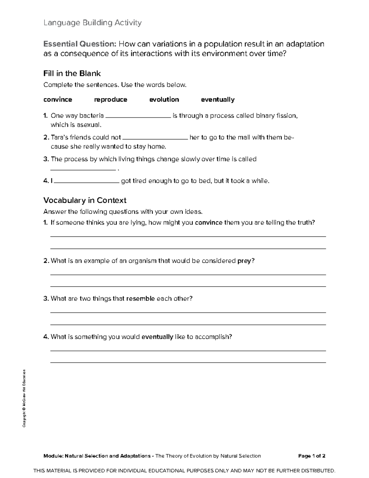 L212 L2 EL+Worksheet - Very good at helping kids learn. - Copyright ...