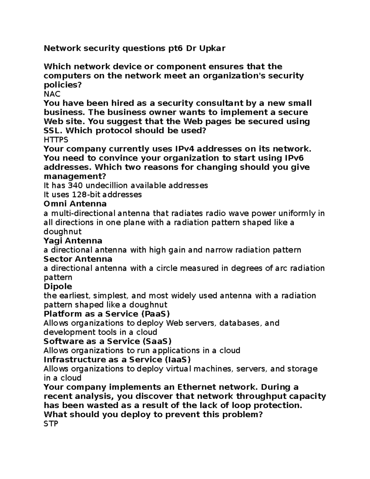 Network security questions pt6 Dr Upkar The business owner wants to implement a secure 