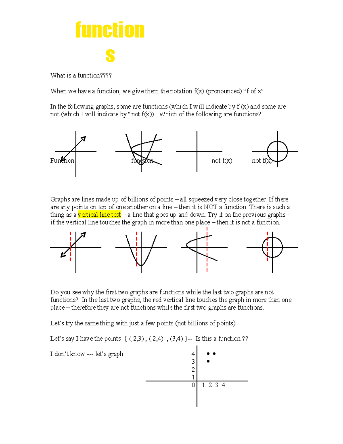 College algebra week one what is a function - What is a function ...