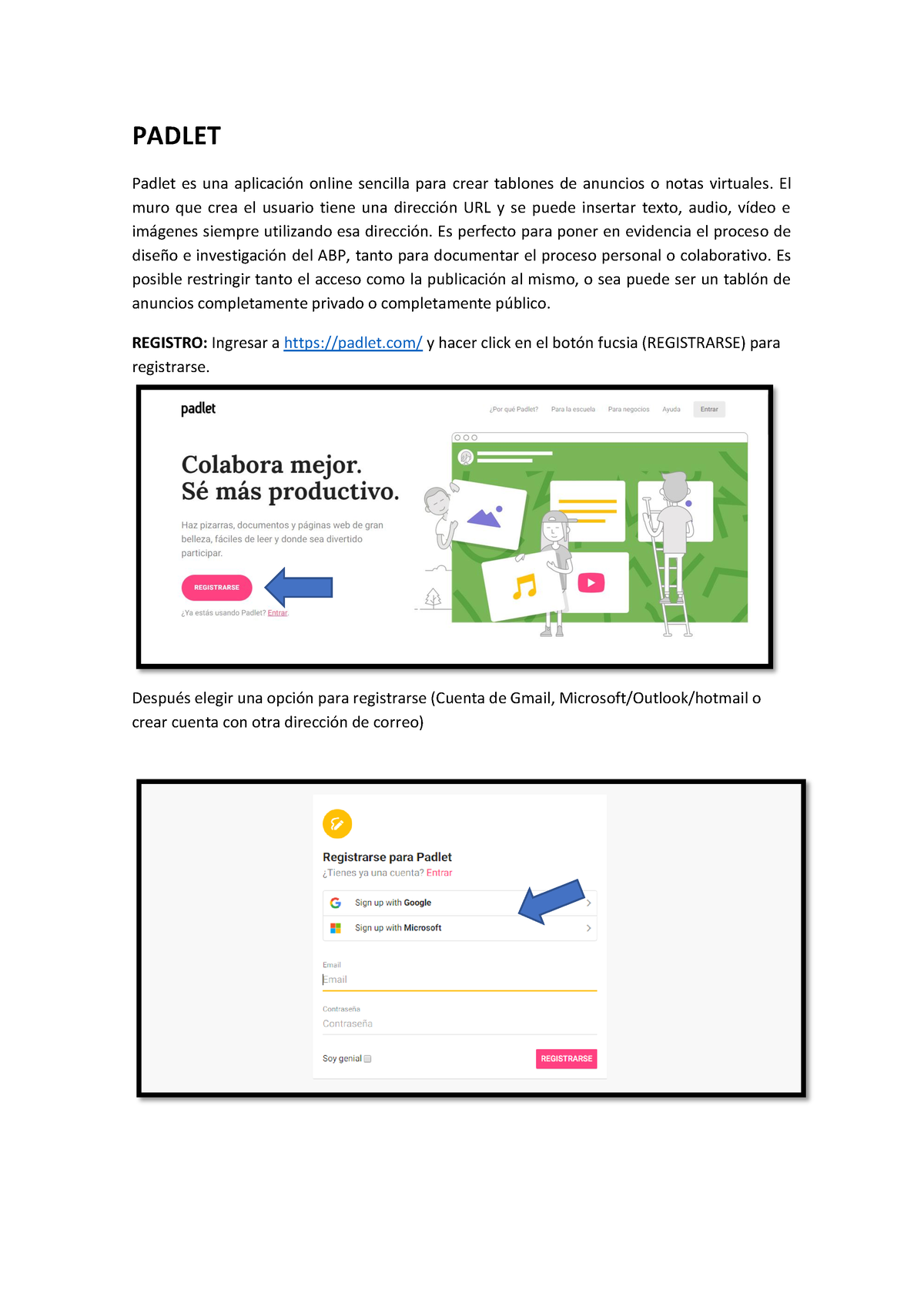 Padlet Usarlo - 123 - PADLET Padlet Es Una Aplicación Online Sencilla ...