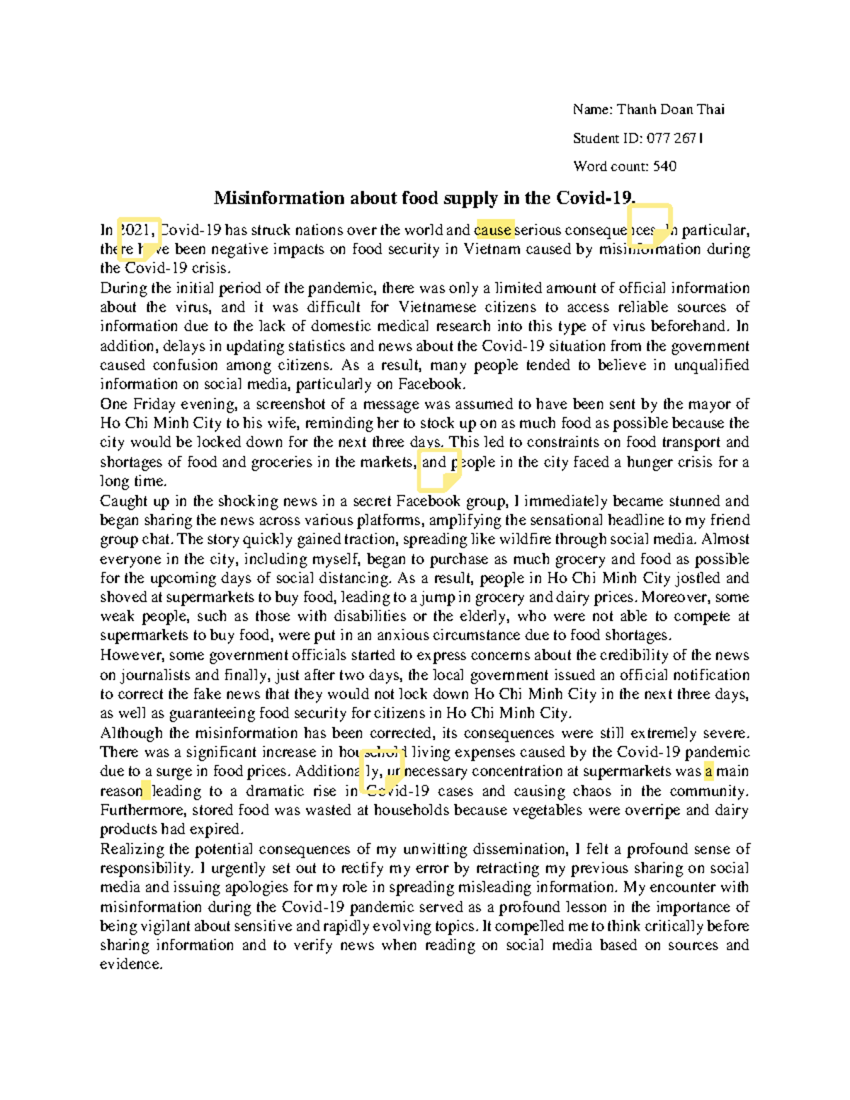 Assignment+1 final - Assignment - Name: Thanh Doan Thai Student ID: 077 ...