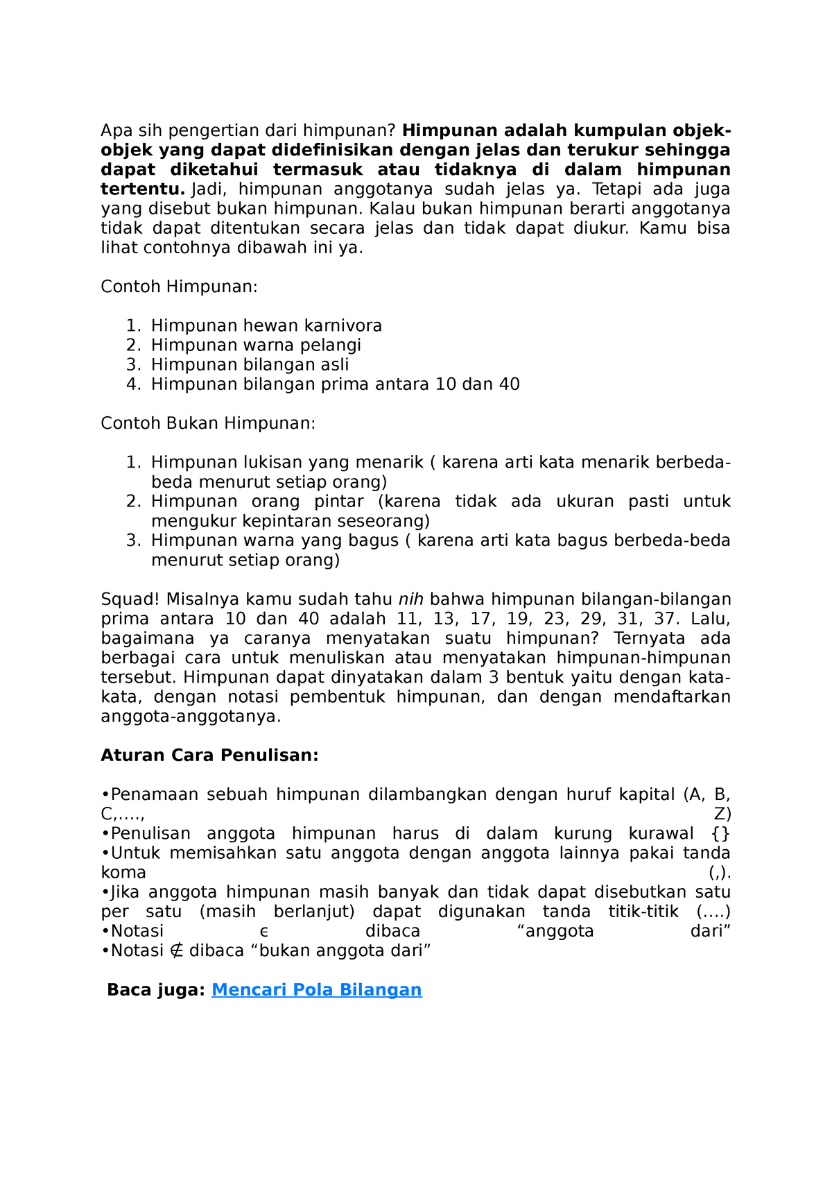 Himpunan Matematika - Apa Sih Pengertian Dari Himpunan? Himpunan Adalah ...