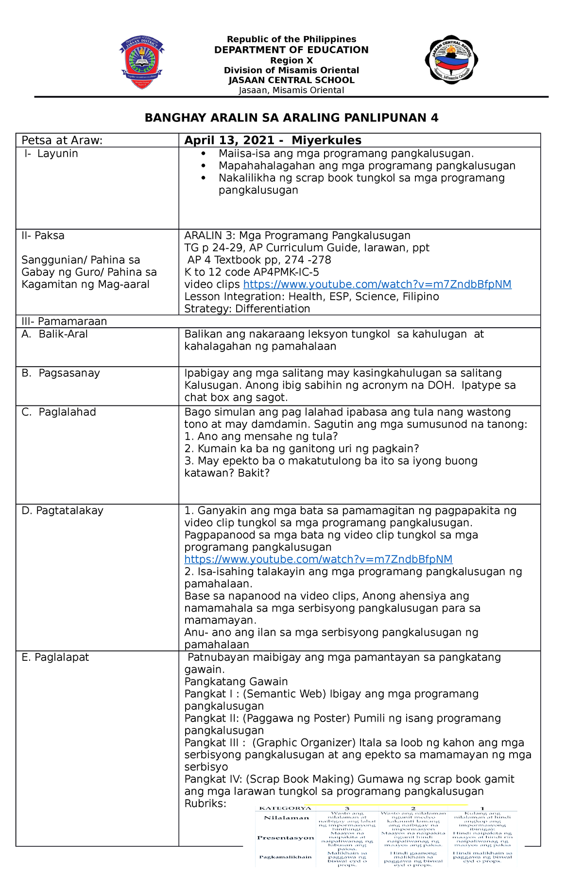 AP-Lessson-Plan-Grade-4-3rd Qtr - Copy - Copy - Republic Of The ...