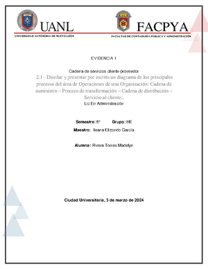 Evidencia 2 - Tarea - UNIVERSIDAD AUTONOMA DE NUEVO LEON FACULTAD DE ...