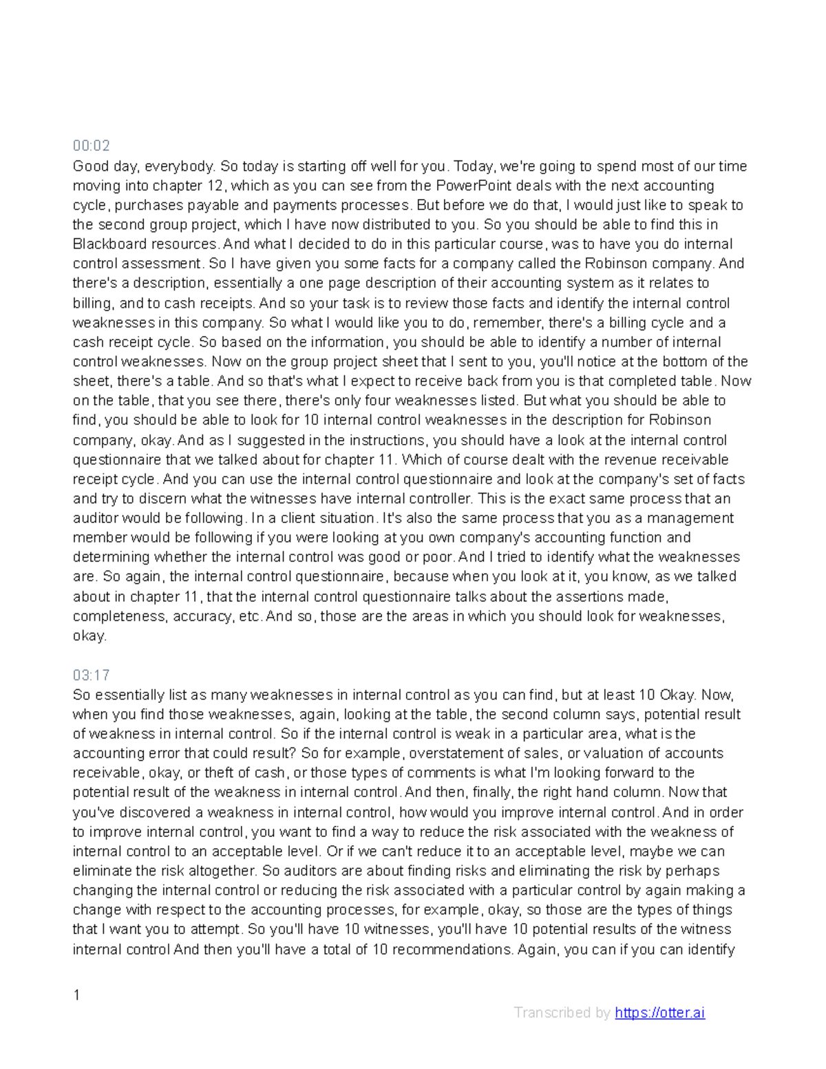 BbCollaborateCourse8620recording 11 otter 00 Good day, everybody