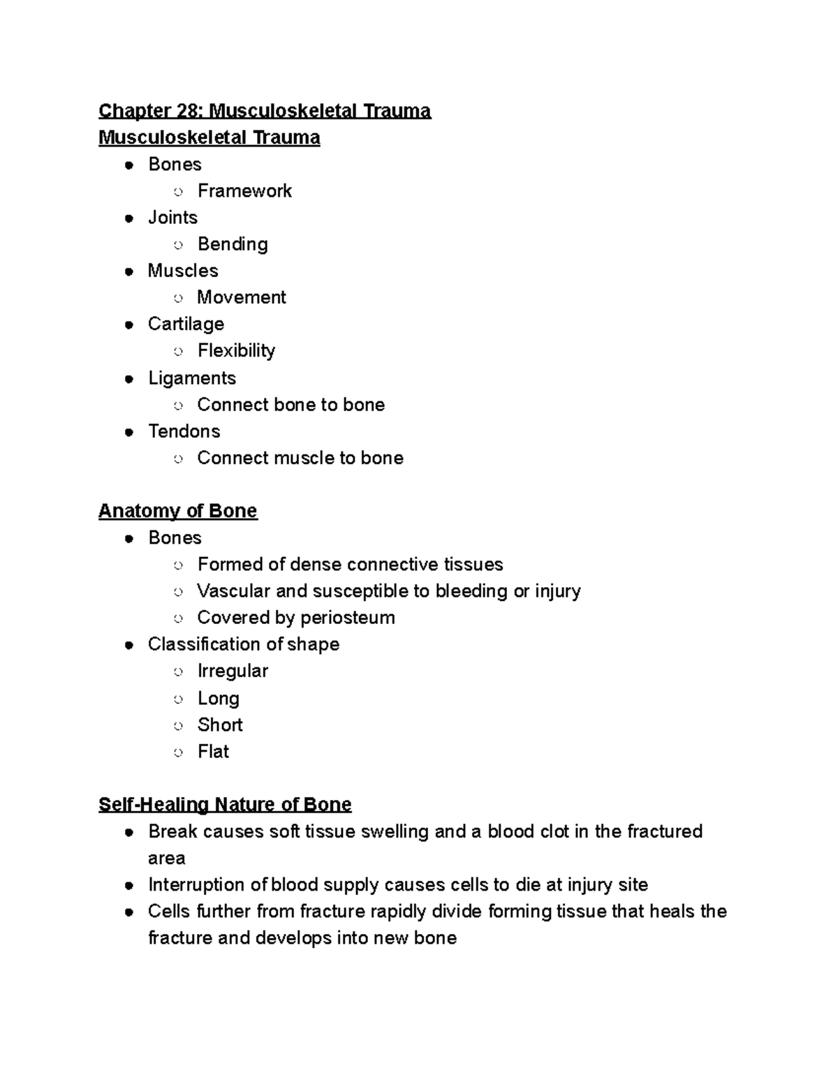 Chapter 28 Musculoskeletal Trauma - Chapter 28: Musculoskeletal Trauma ...