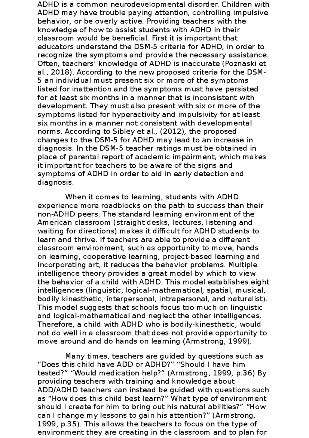 2 1 Discussion ADD ADH - homework - ADHD is a common neurodevelopmental ...