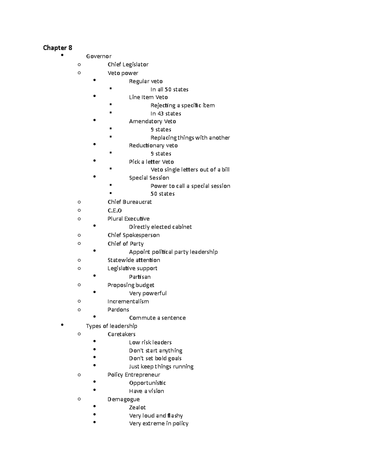 Chapter 8 - Lecture notes 8 - Chapter 8 o o o o o o o o o o o o o o o ...