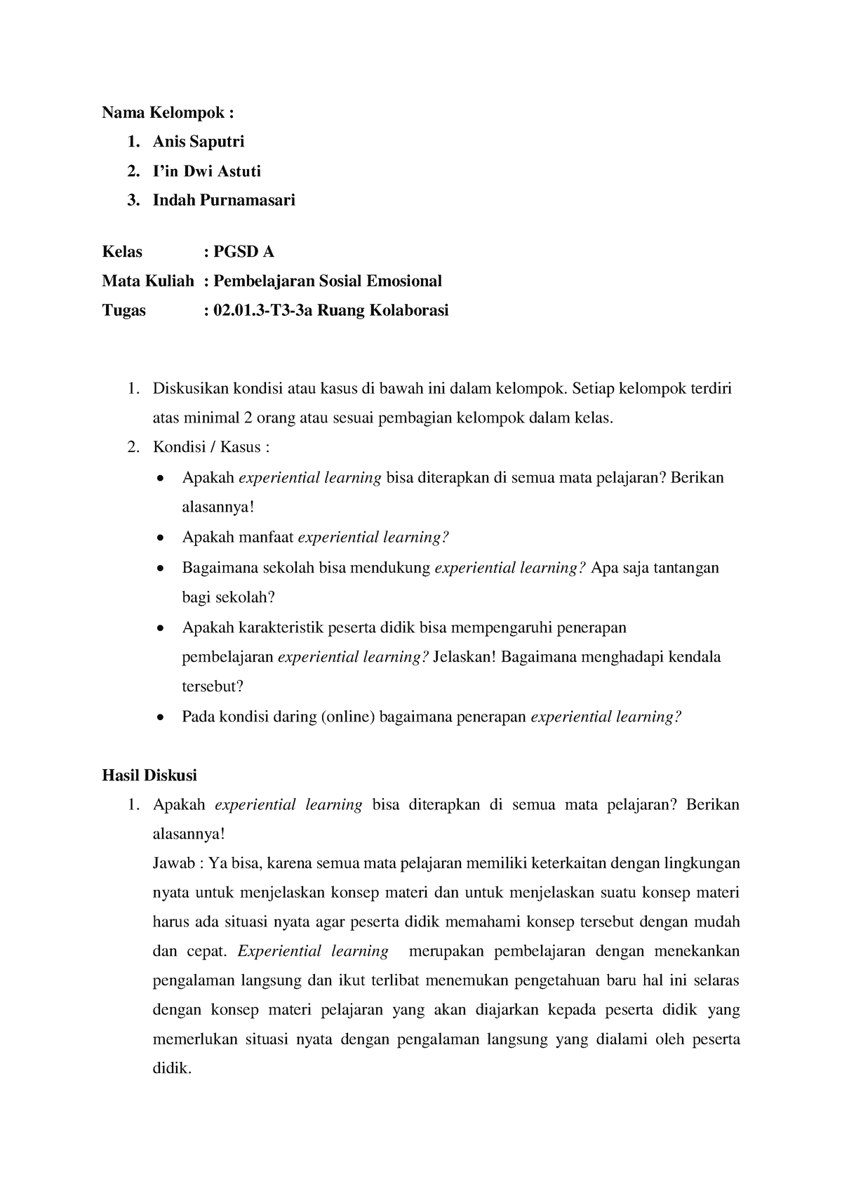 02.01.3-T3-3a Ruang Kolaborasi (Diskusi Kelompok)-ANIS Saputri - Nama ...