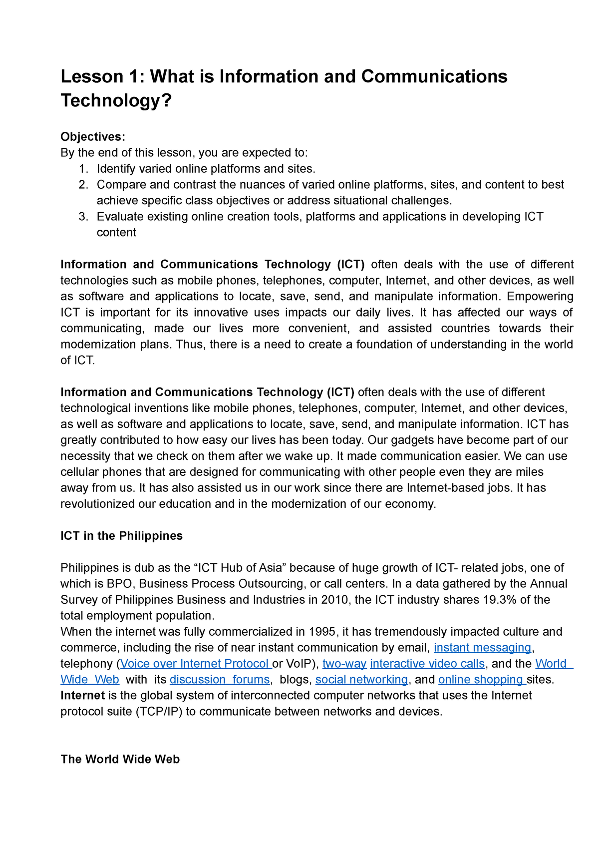 lesson-1-what-is-ict-and-online-platfors-and-sites-lesson-1-what-is