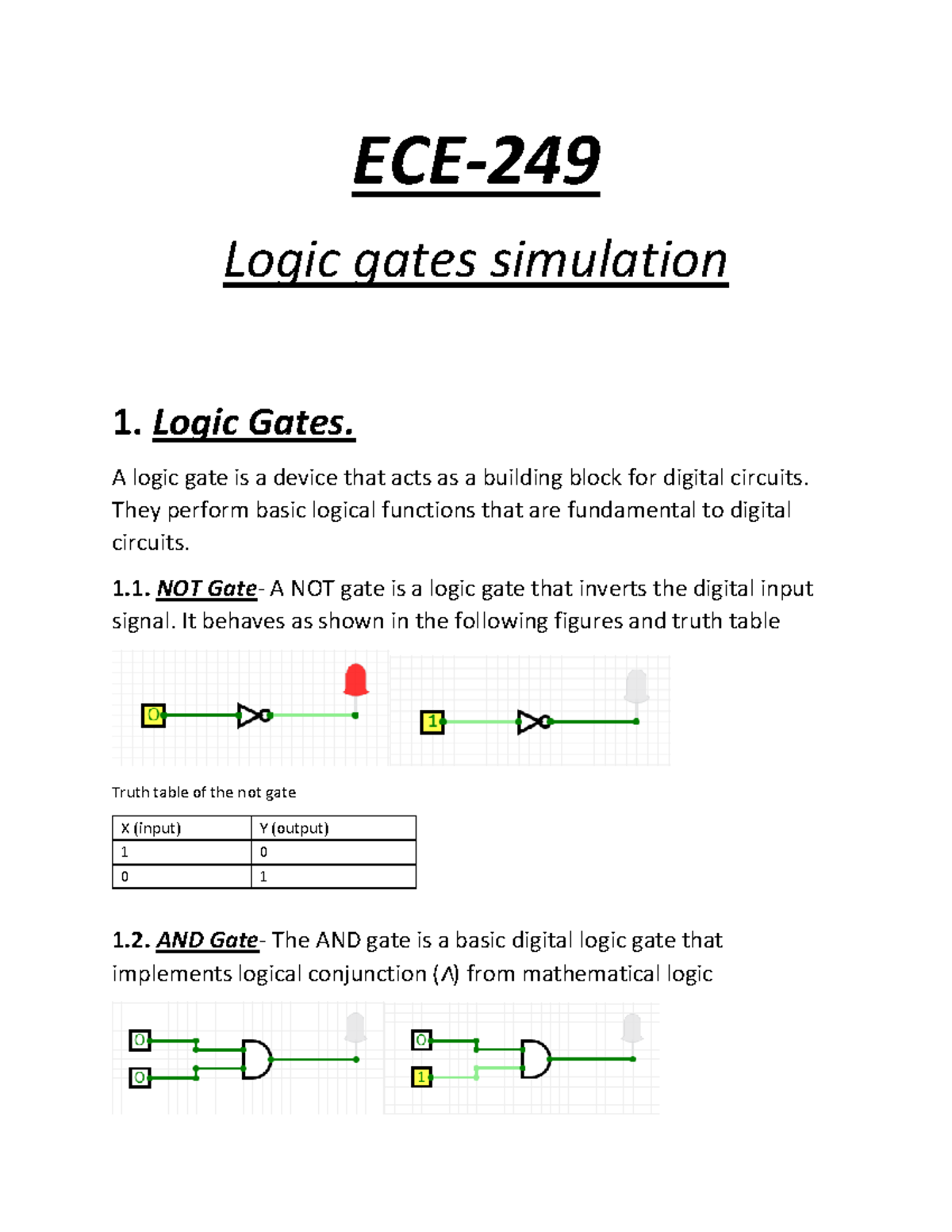 Anand Bathla ECE simulation ECE Logic gates simulation 1. Logic