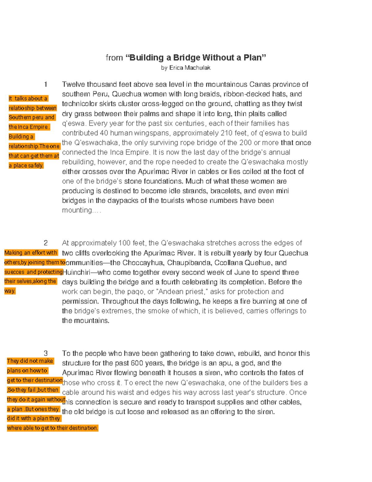 Monica Orleans EOC REview Building a Bridge Without a Plan from