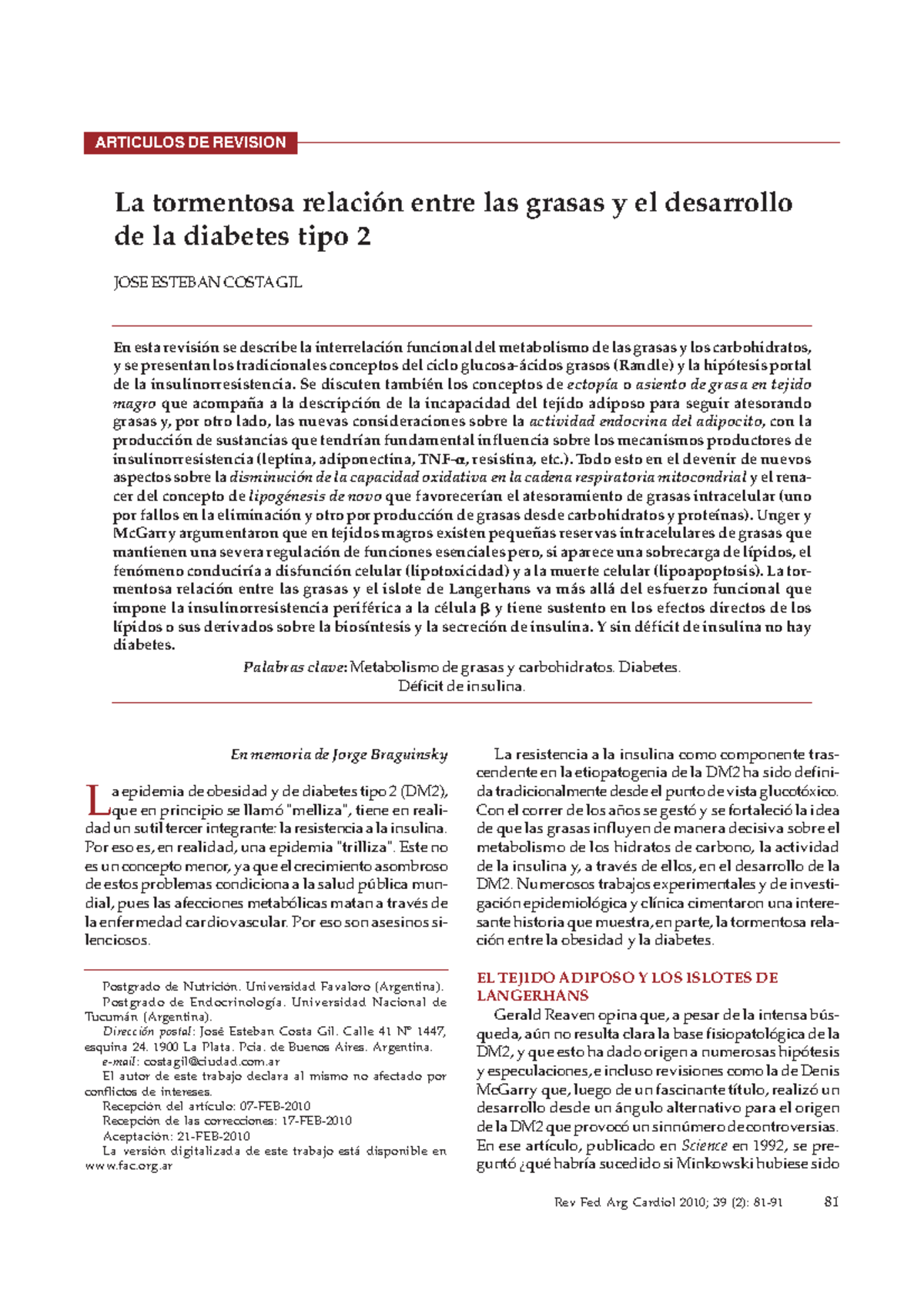 revisión de sistemas de adiponectina y diabetes
