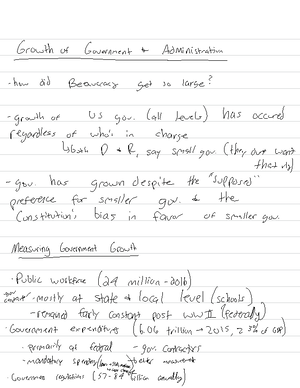 5 - Public Administration Class Notes - PS 232 - Studocu
