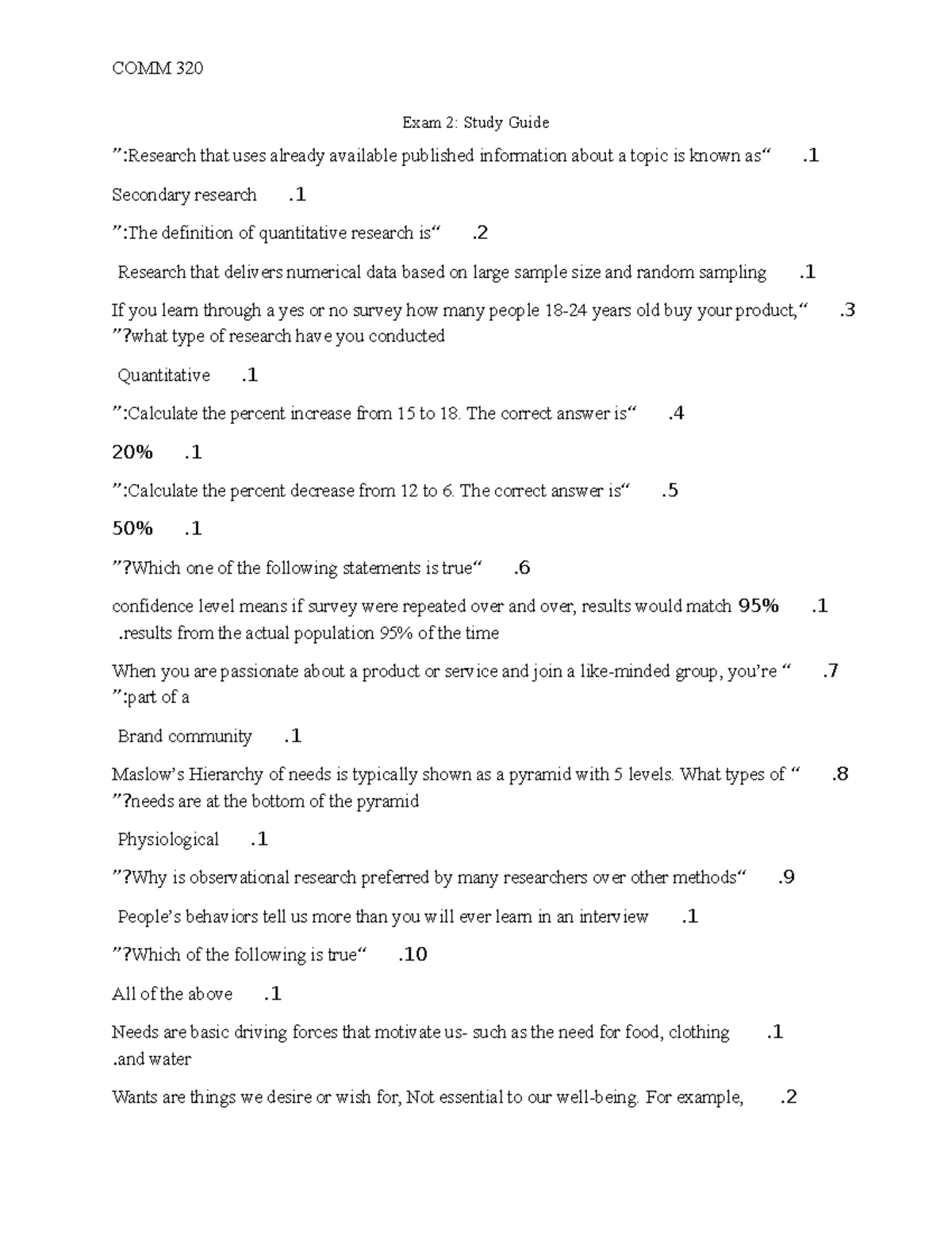 Comm320 Exam 2 Sg Exam 2 Study Guide ”research That Uses Already