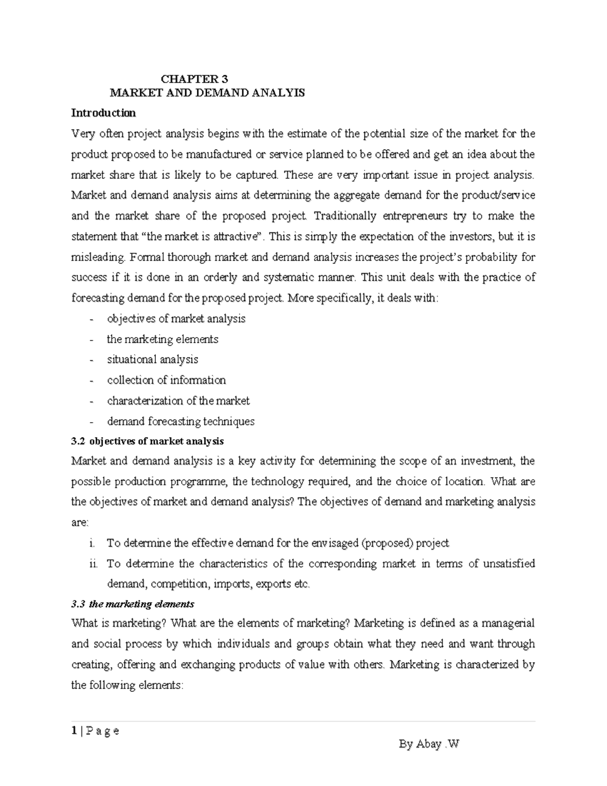 Chapter 3 Project ANA to 2 year extn acc - ####### CHAPTER 3 ...