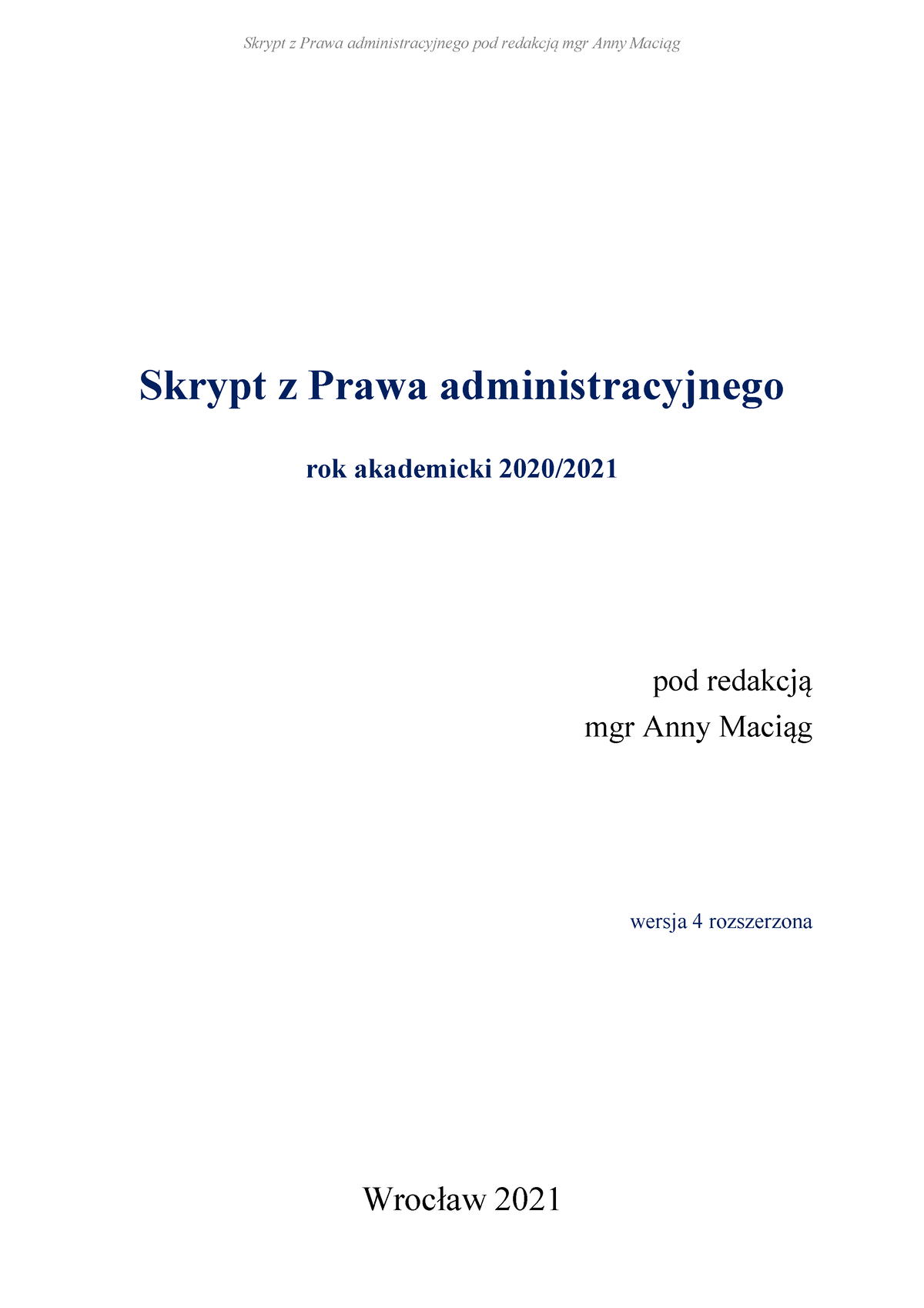 Skrypt Z Zagadnien Z Prawa Administracyjnego A - Skrypt Z Prawa ...