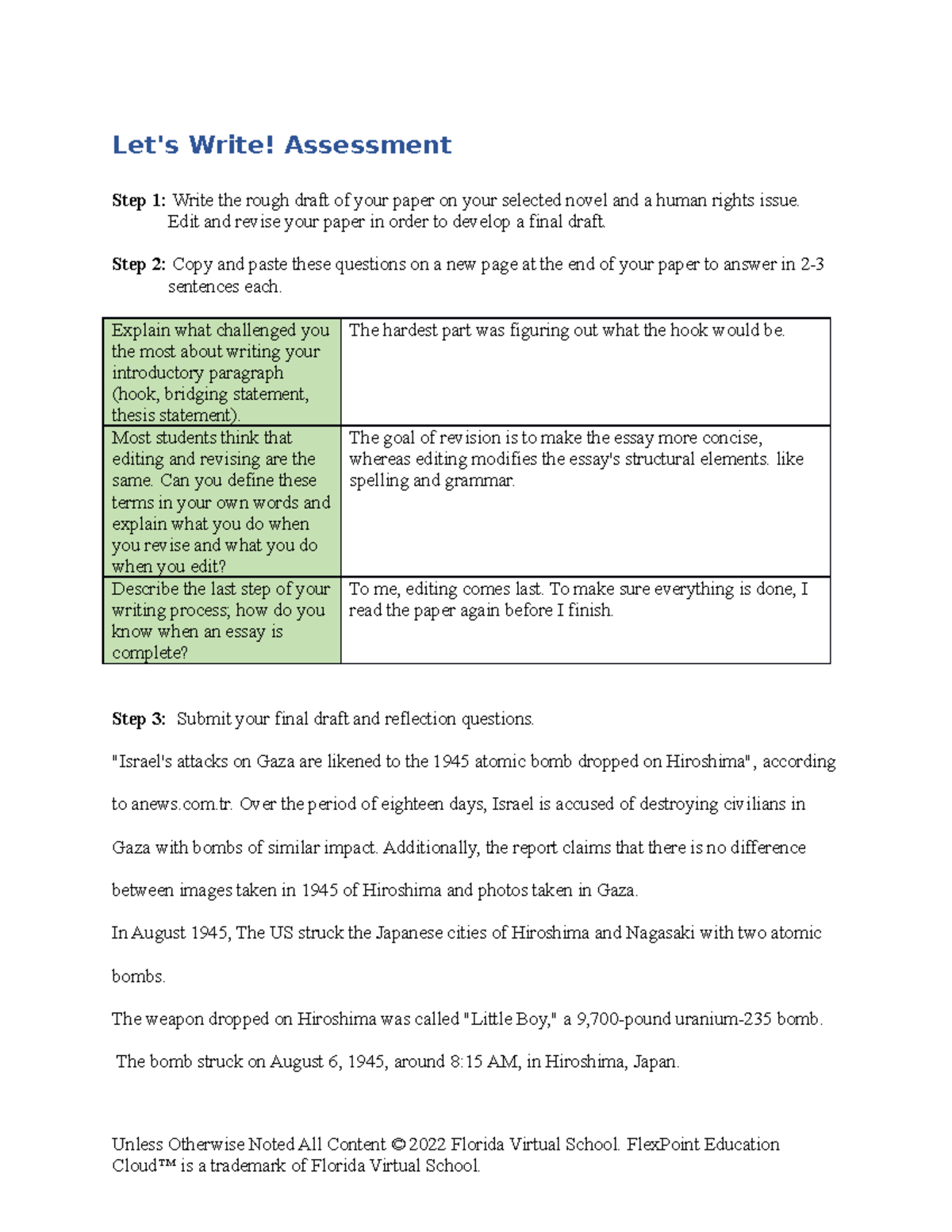 How To Write A Assess : How to write a good Assessment – GWRNJD