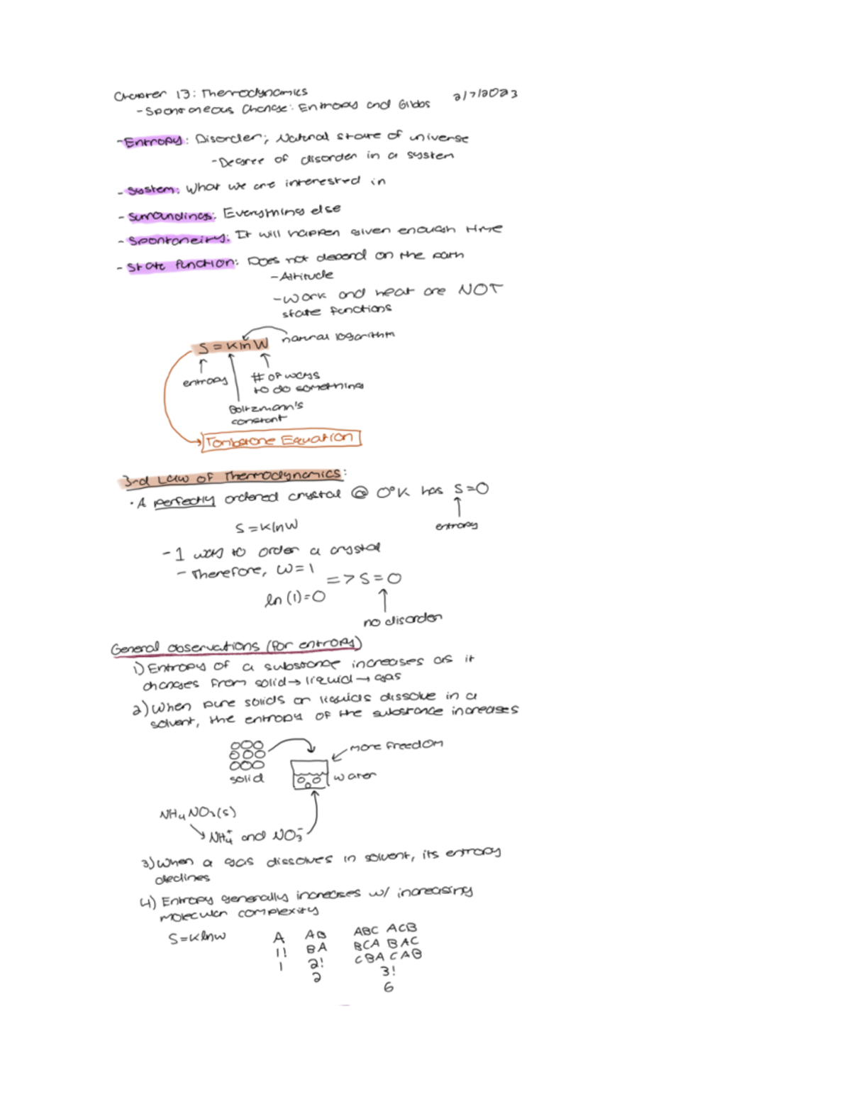Thermodynamics CHEM 2420 Studocu