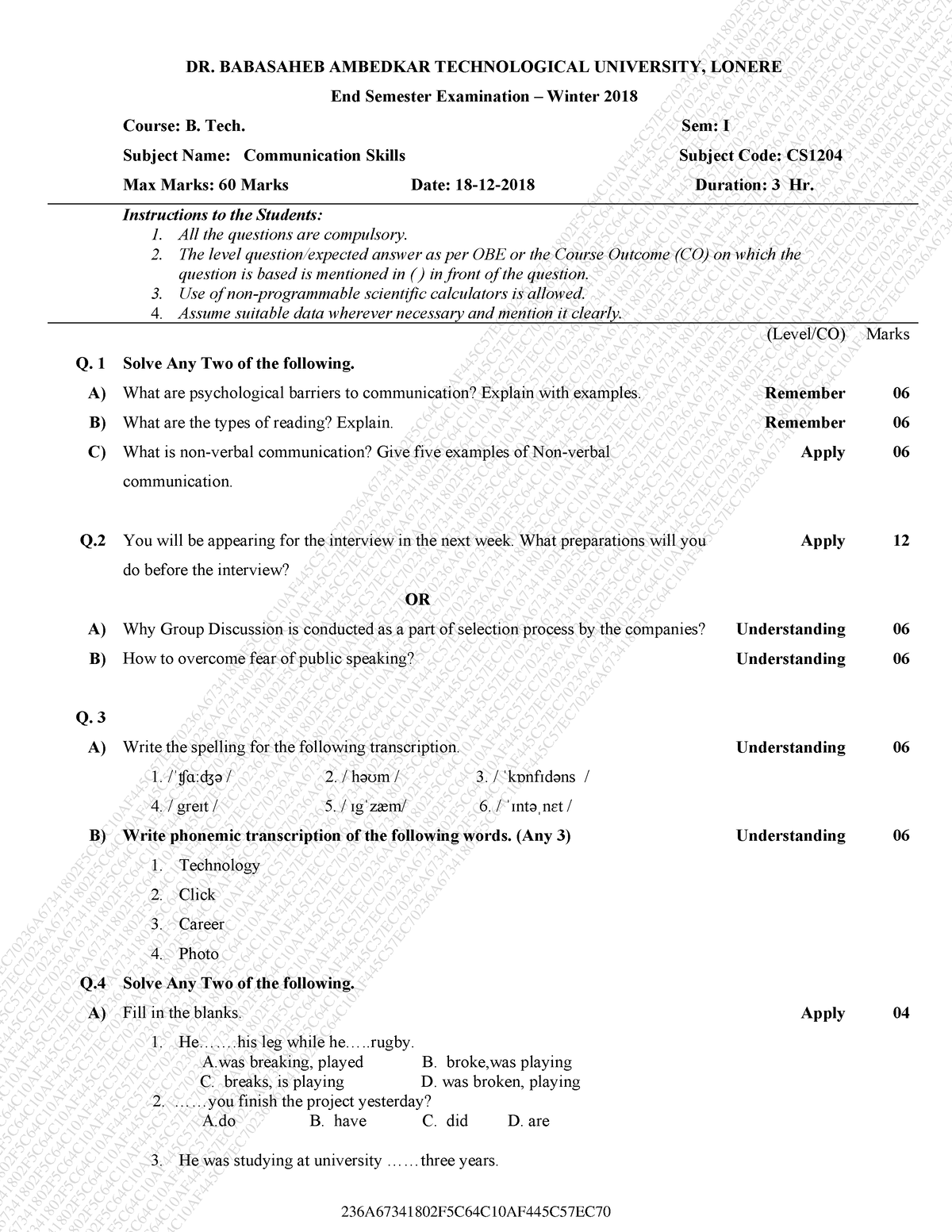 Communication Skills - Lecture Note - DR. BABASAHEB AMBEDKAR ...