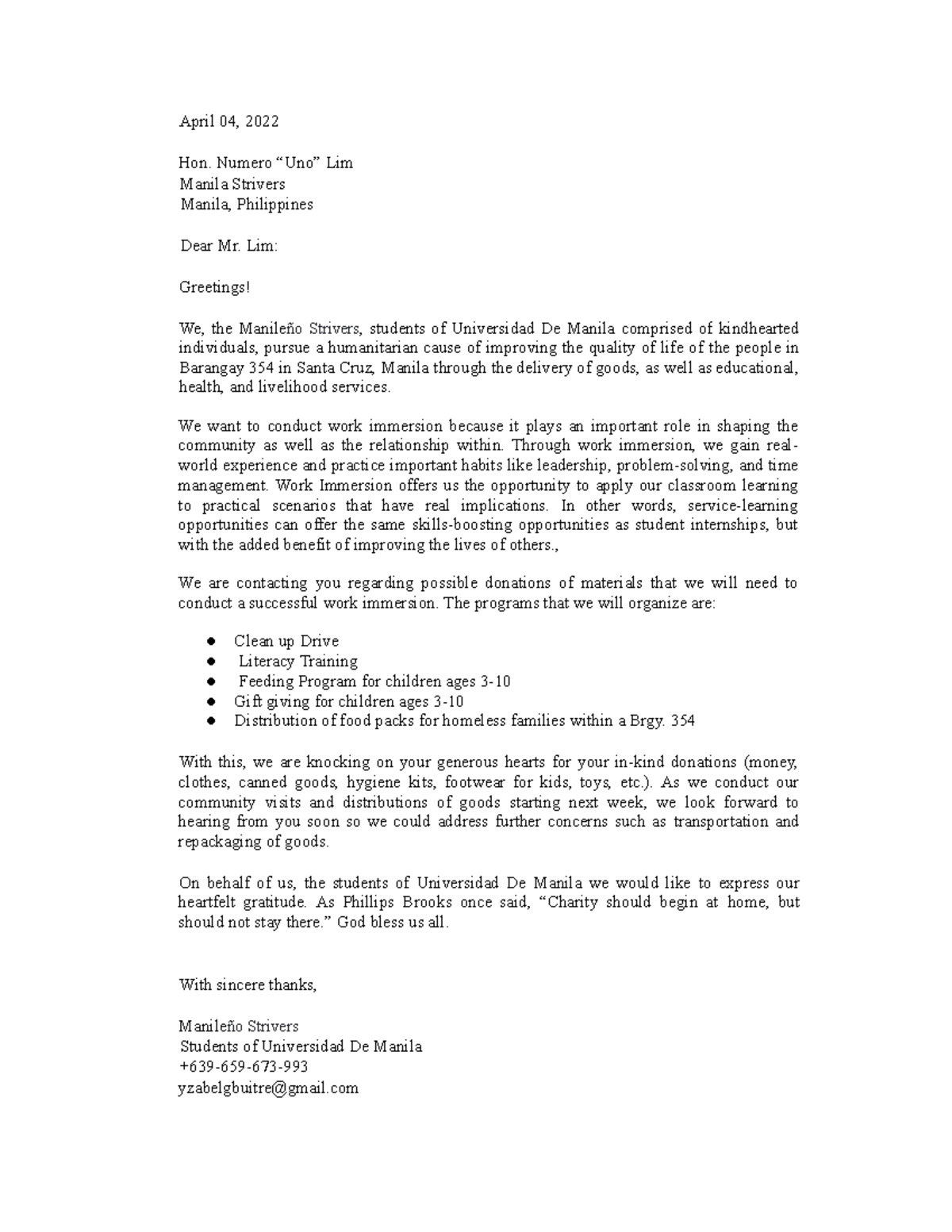 sample-solicitation-letter-for-a-community-outreach-program-april-04-20-22-hon-numero-uno