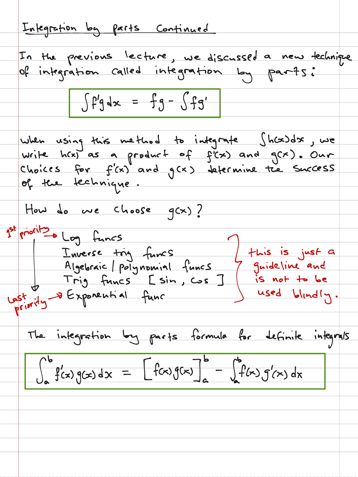 8 - Integration By Parts Continued - MAM1020F - Studocu