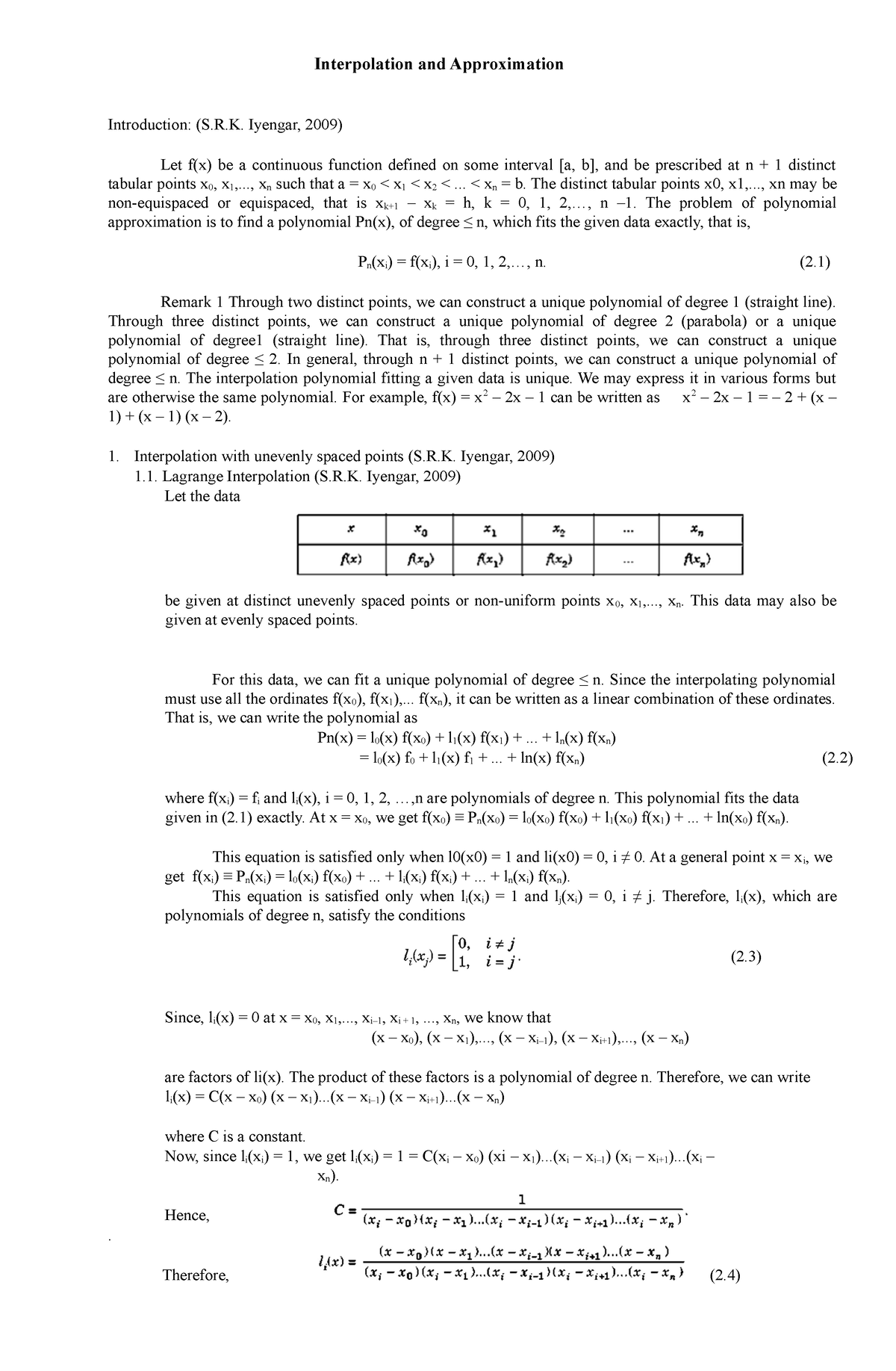 Interpolation And Approximation - Interpolation And Approximation ...