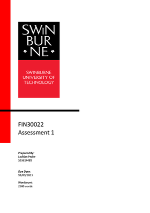 BUS30032 - BUS Problem Analysis & Project Development Prepared By ...