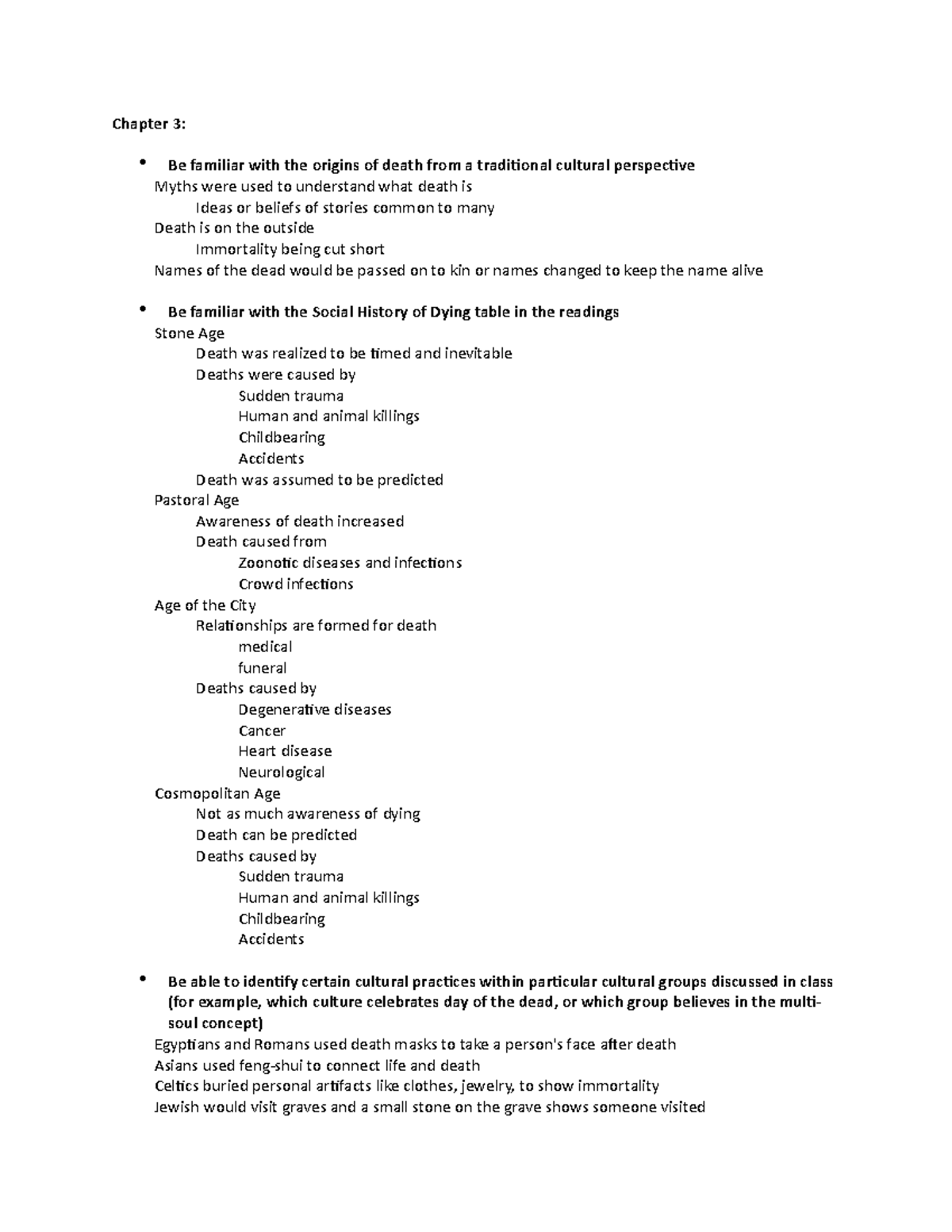 Chapter 3 Study Guide - Chapter 3: Be familiar with the origins of ...