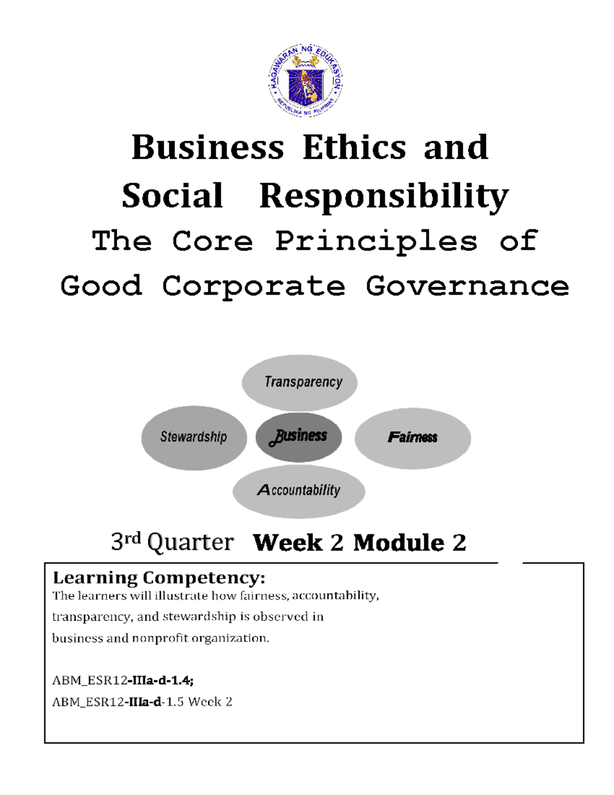 Module 2- Week 2 - Business Ethics - Business Ethics And Social ...