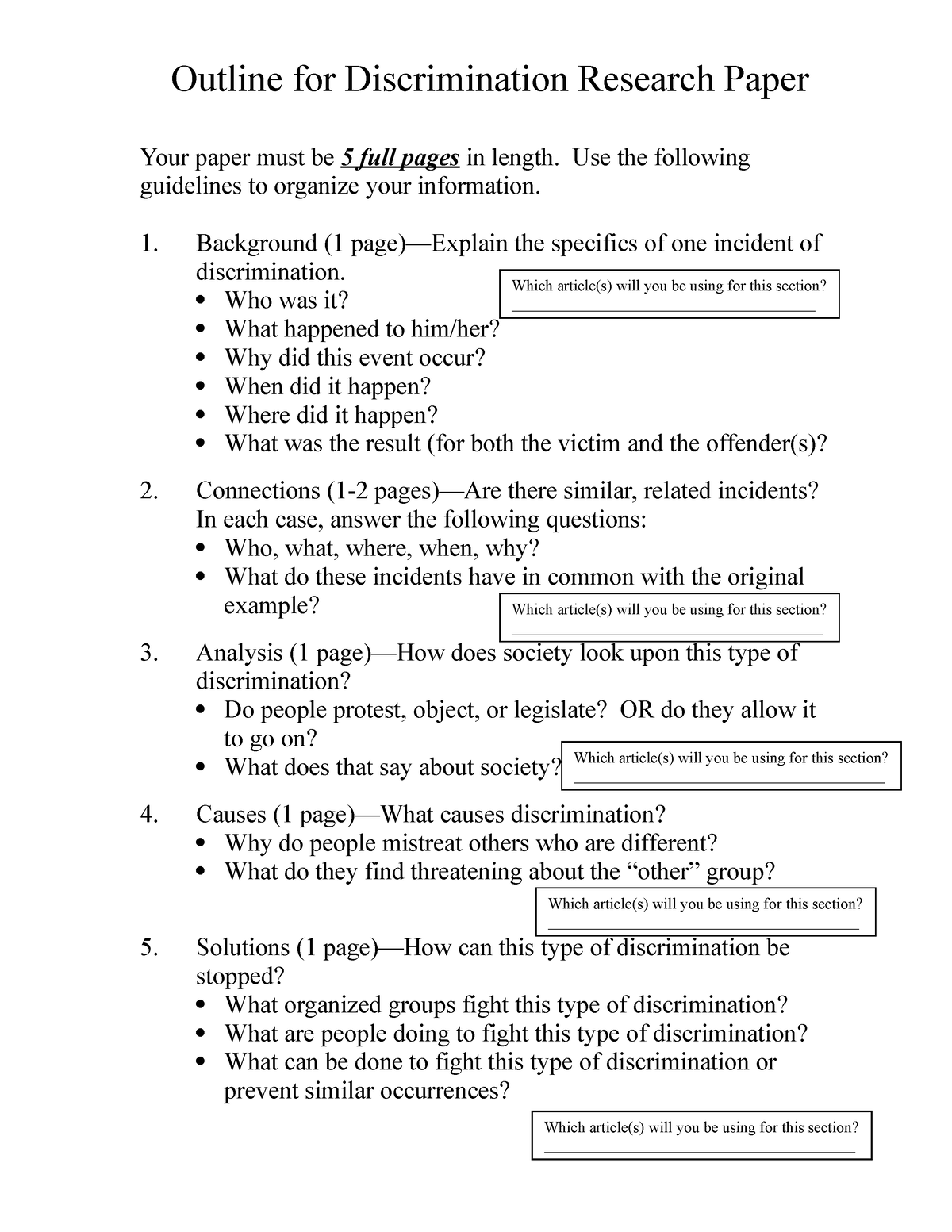 strand discrimination research paper