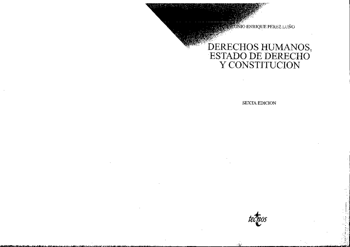 Perez Luño Derechos Humanos Estado De Derecho Y Constitucion