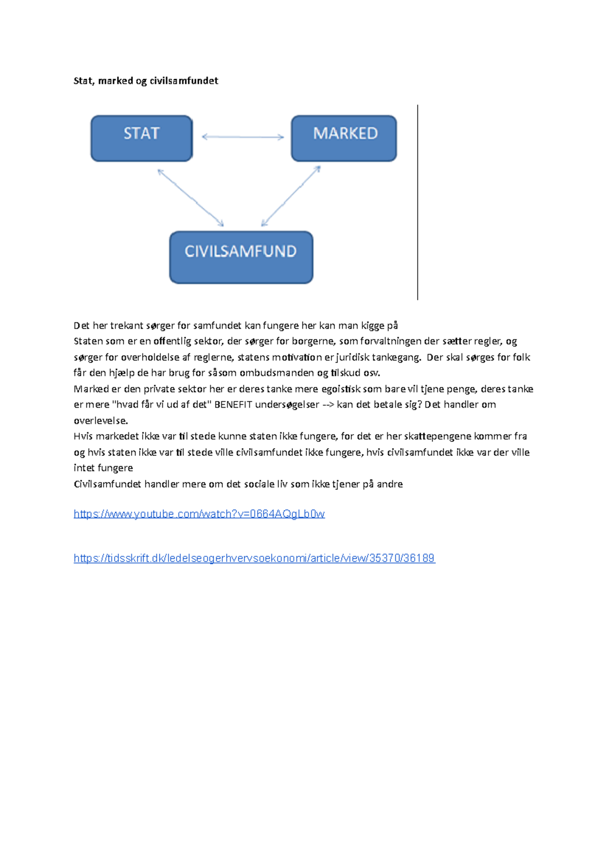 Stat, Marked Og Civilsamfundet - Der Skal Sørges For Folk Får Den Hjælp ...