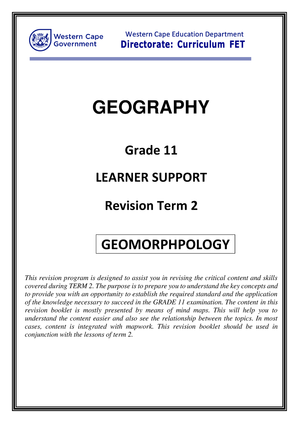 grade 11 geography assignment term 2 2023