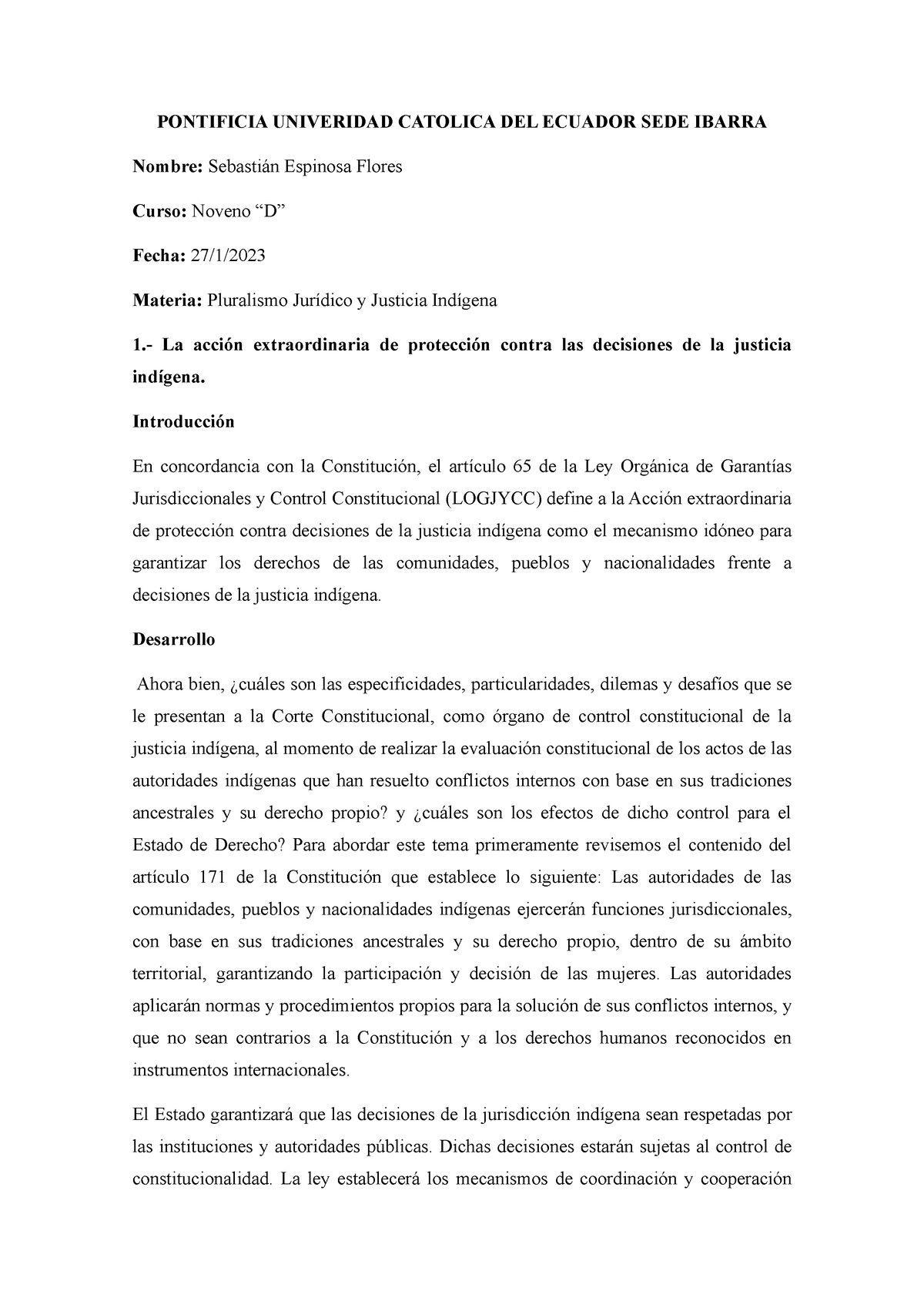 Accion Extraordinaria De Proteccion En Contra De Justicia Indigena ...