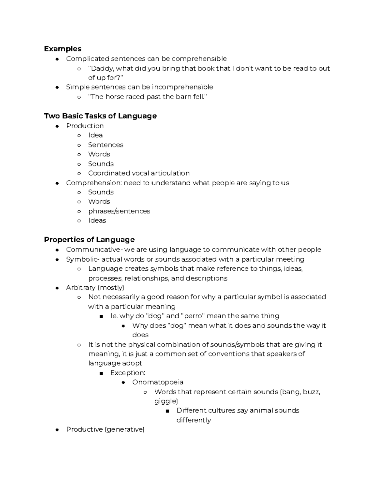 Language notes - Examples Complicated sentences can be comprehensible ...
